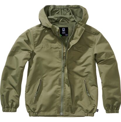 Bunda dětská Kids Summer Frontzip Windbreaker olivová