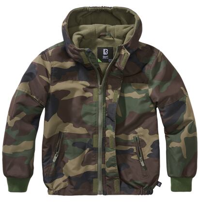 Bunda dětská Kids Frontzip Windbreaker woodland
