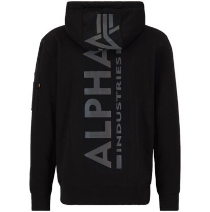 Mikina Alpha Back Print Hoody černá | rainbow refl.