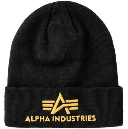 Čepice Alpha 3D Beanie černá | žlutá