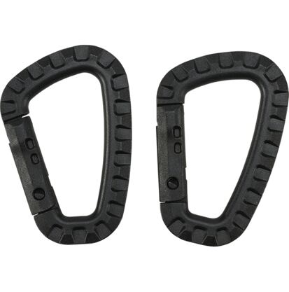 Karabina D Carabiner 2 Pack [sada 2 ks] černá