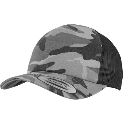 Čepice Baseball Cap Camo Trucker darkcamo | černá