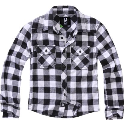 Košile dětská Kids Check Shirt Long Sleeve bílá | černá