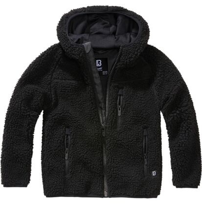 Bunda dětská Kids Teddyfleece Jacket Hooded černá