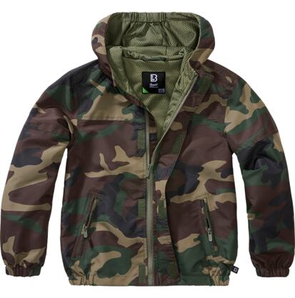Bunda dětská Kids Summer Frontzip Windbreaker woodland