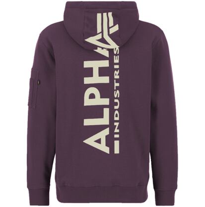 Mikina Alpha Back Print Hoody švestková
