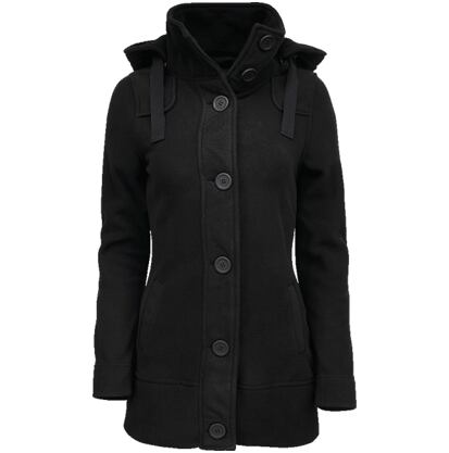 Kabát Women Square Fleece Jacket černý