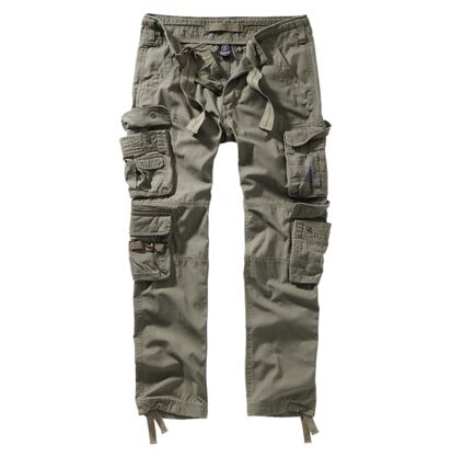 Kalhoty Pure Slim Fit Trouser olivové