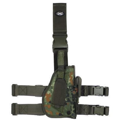 Pouzdro na zbraň - stehenní Import 1 PRAVÉ flecktarn