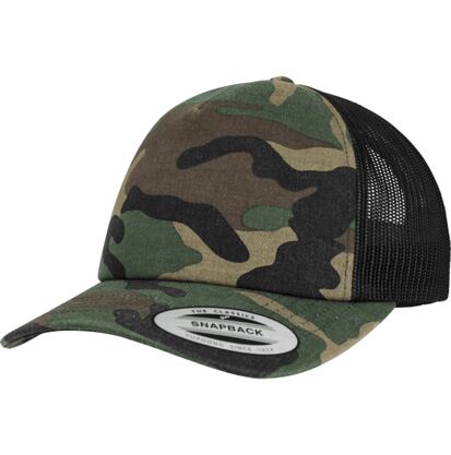 Čepice Baseball Cap Camo Trucker woodland | černá