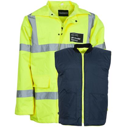 Bunda do deště Rain Jacket britská [zánovní] žlutá Hi-Vis
