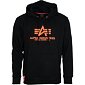 Mikina Alpha Basic Hoody černá | neon orange