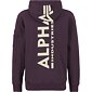 Mikina Alpha Back Print Hoody švestková