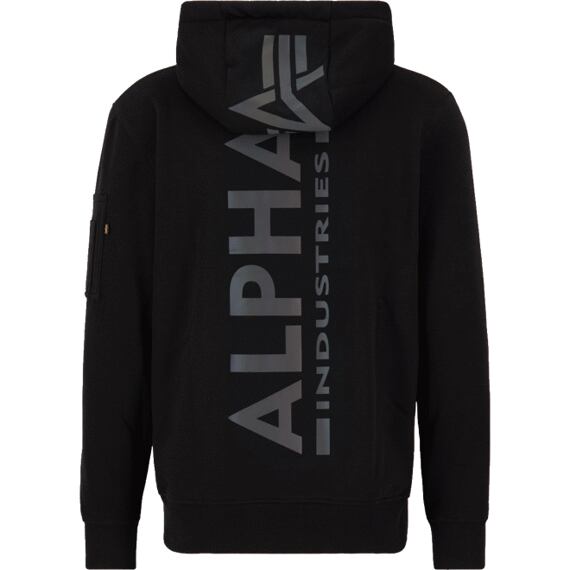 Mikina Alpha Back Print Hoody černá | rainbow refl.