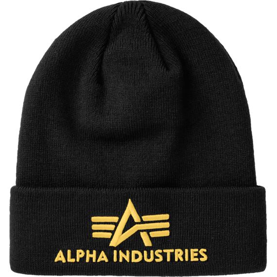 Čepice Alpha 3D Beanie černá | žlutá